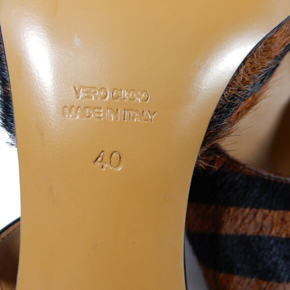 ATP ATELIER Riano Asymmetrical Slingback Pumps 40 10 Animal Calf Hair NEW $590 - Picture 10 of 16